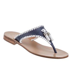 Jack Rodgers Blue Alana Tassel Flip Flop Sandal